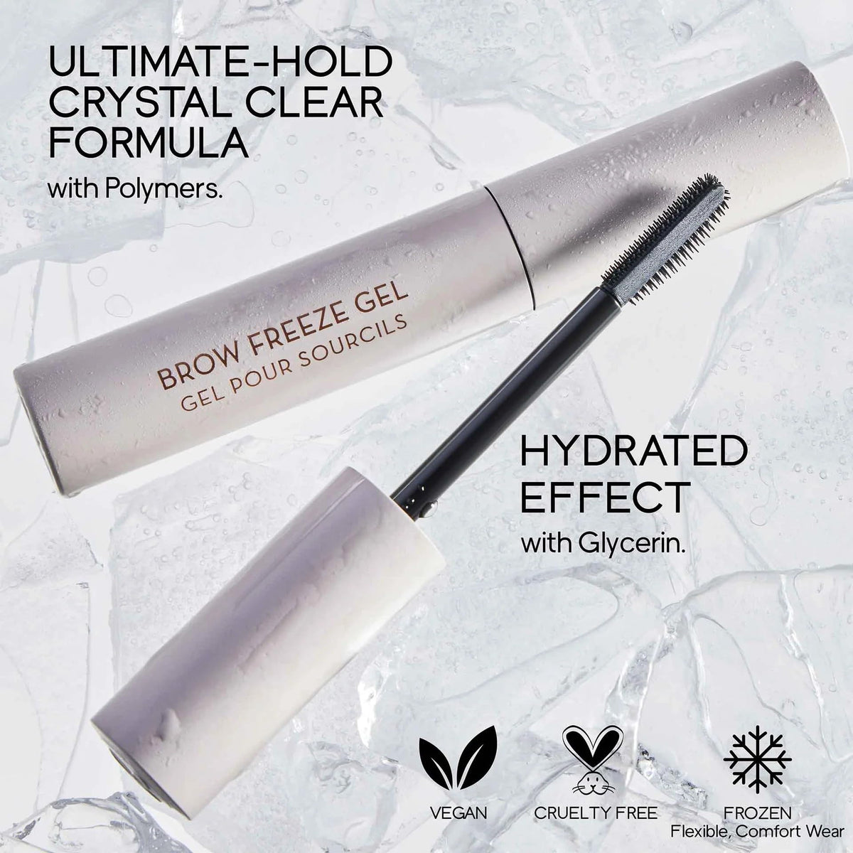 Anastasia Beverly Hills clear gel texture on fingertip showing non-flaking finish