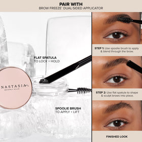 Anastasia Beverly Hills Brow Freeze label detail showing vegan and cruelty-free claims