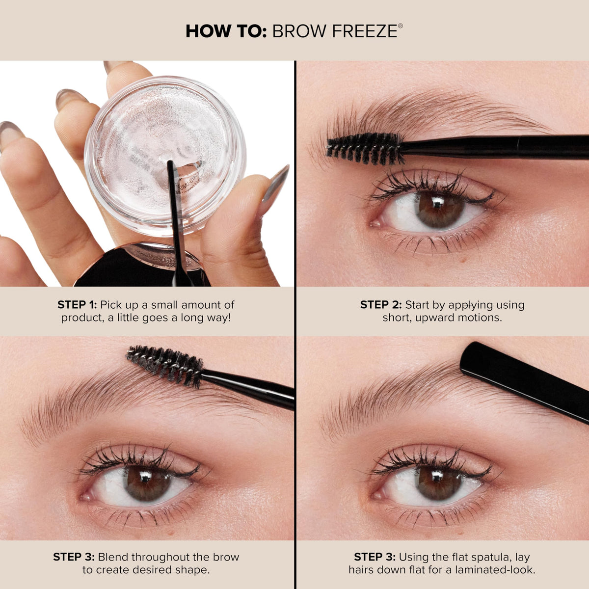 Anastasia Beverly Hills Brow Freeze applied in a makeup routine for long-lasting styled brows