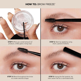 Anastasia Beverly Hills Brow Freeze applied in a makeup routine for long-lasting styled brows