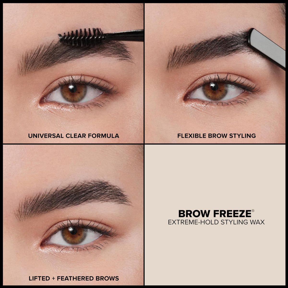Anastasia Beverly Hills Brow Freeze next to a ruler to show compact travel-friendly size