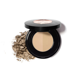 Anastasia Brow Powder Duo compact front view shows compact and mirror for portable shaping