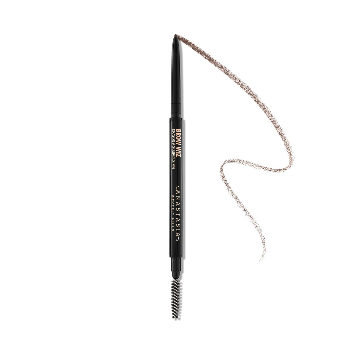 Anastasia Beverly Hills Brow Wiz front packaging shows clean branding and Auburn shade benefits