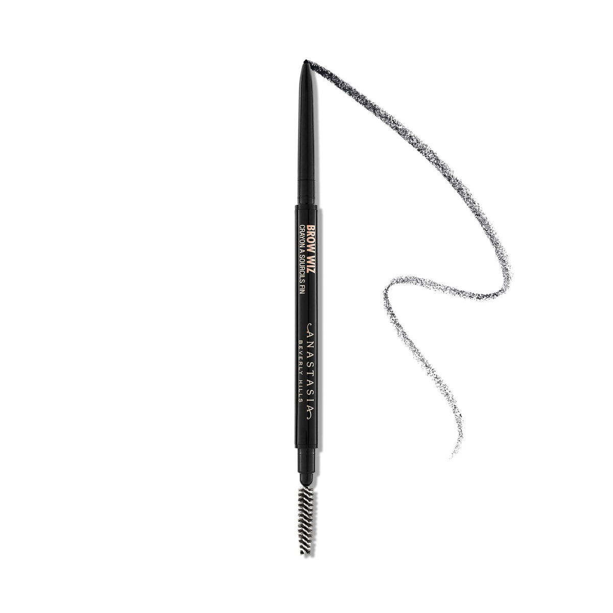 Anastasia Beverly Hills Brow Wiz Granite front view showing sleek pencil packaging and brand clarity