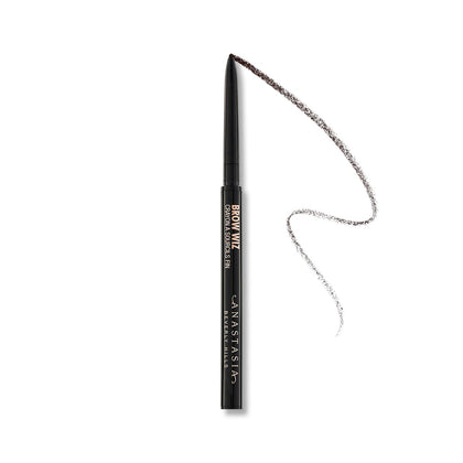 Anastasia Beverly Hills Mini Brow Wiz front packaging showing compact pencil and shade