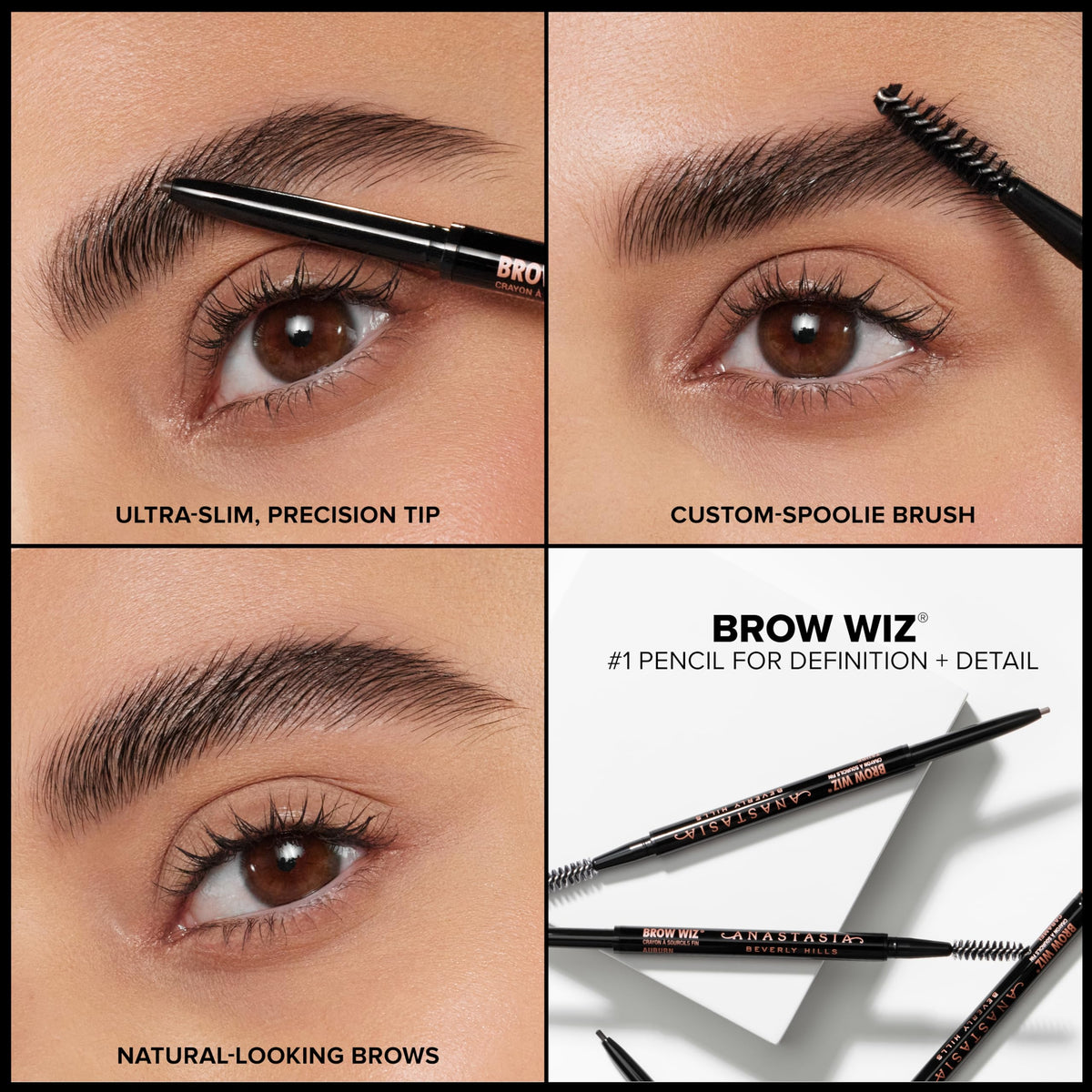 Anastasia Beverly Hills Brow Wiz next to ruler showing 1mm tip precision