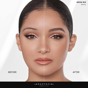 Anastasia Brow Wiz spoolie detail blending product for a natural finish
