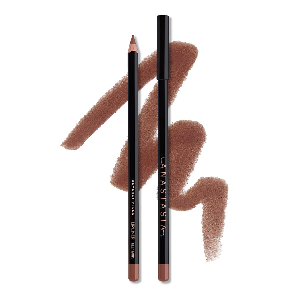 Anastasia Beverly Hills lip liner front packaging showing Deep Taupe and brand