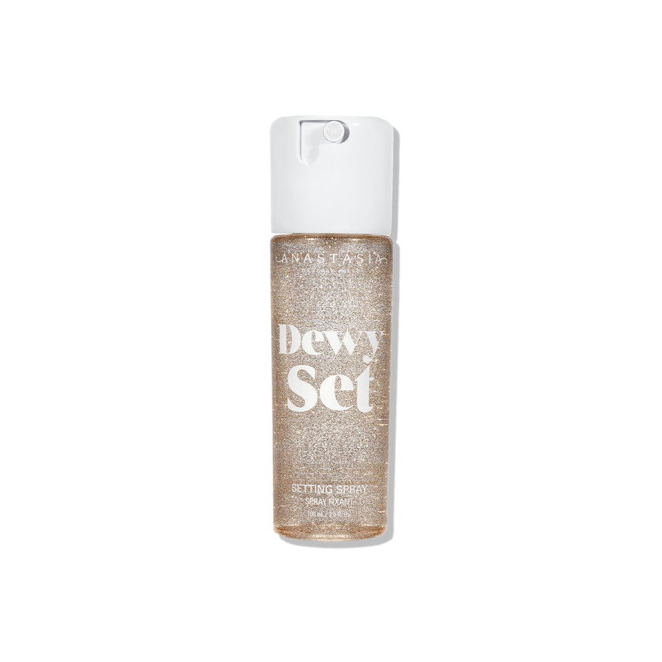 Anastasia Beverly Hills Dewy Set front bottle showing label and refined design for easy identification and shelf appeal