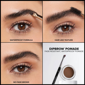 Anastasia Beverly Hills spoolie blending brow product to create natural hair-like finish