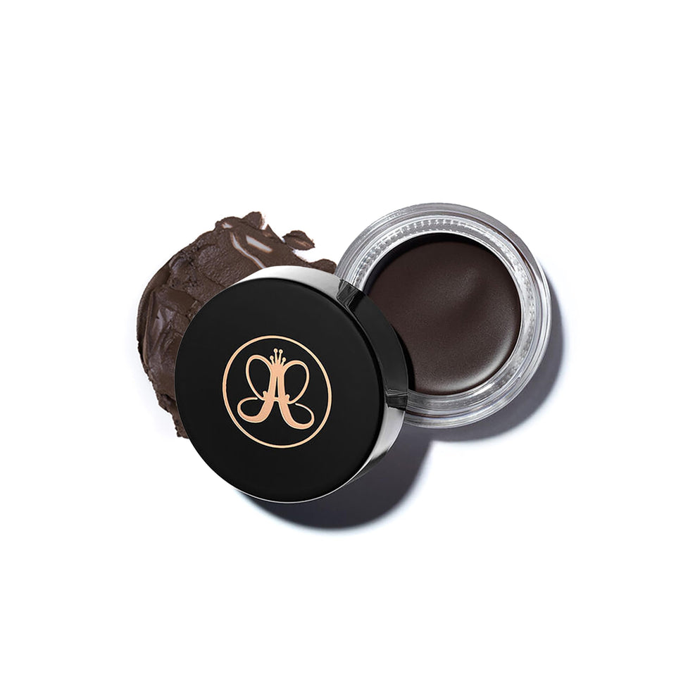 Anastasia Beverly Hills DIPBROW pomade jar front view showing compact packaging benefit long‑lasting