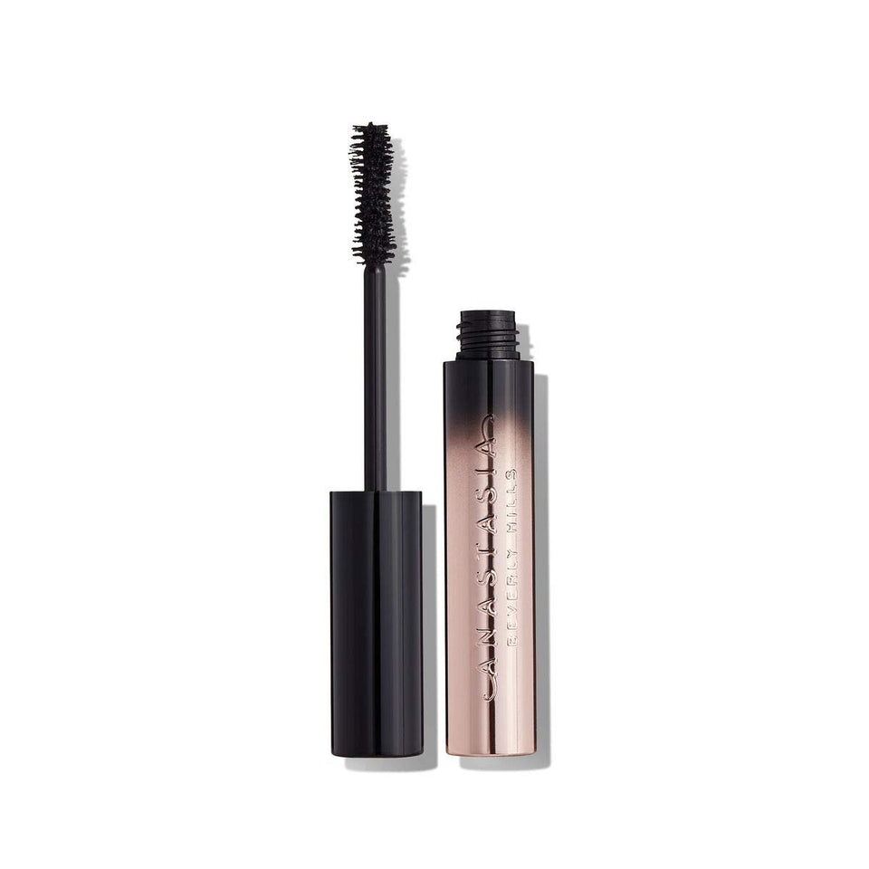 Anastasia Beverly Hills front packaging showing sleek mascara tube and logo, premium look