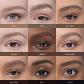 Anastasia Beverly Hills before-and-after brows showing fuller, defined effect
