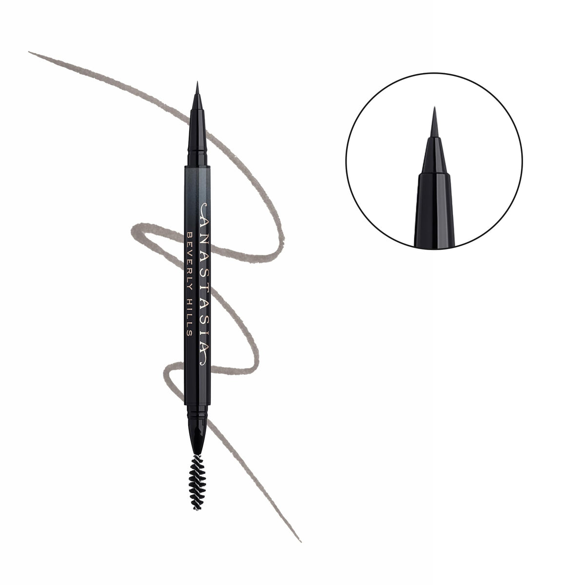 Anastasia Beverly Hills superfine brush tip close-up illustrating precision strokes