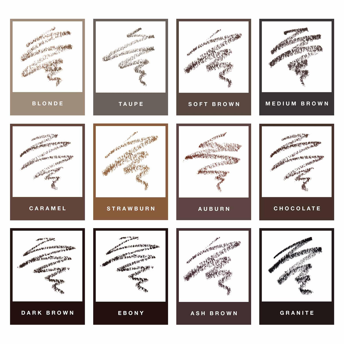 Anastasia Beverly Hills texture swatches medium brown showing smooth payoff