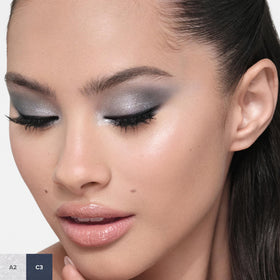 Anastasia Beverly Hills model wearing hazy smokey eye showcasing wearable finish