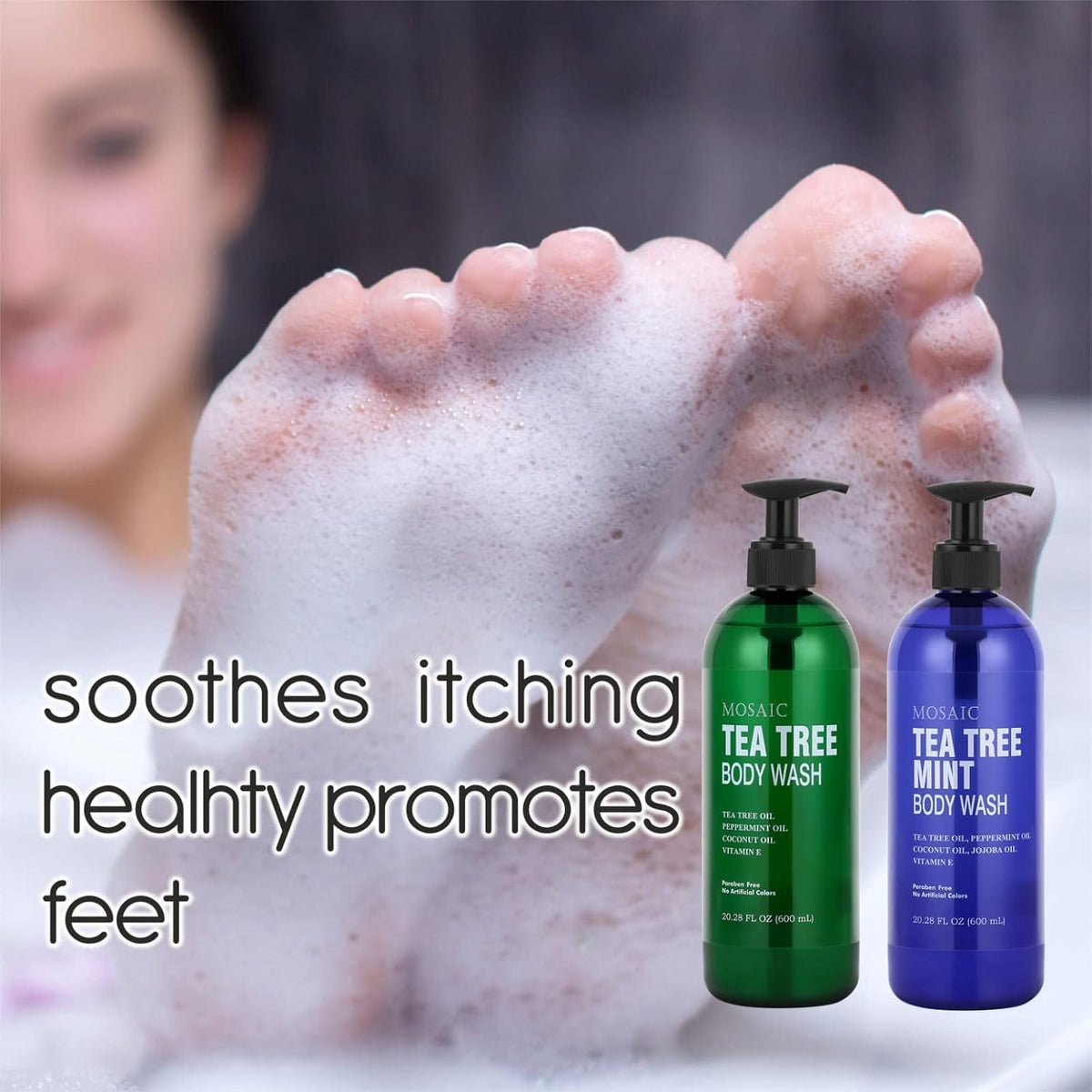 AnatoliaDaphne being applied to feet after exercise showing soothing, cleansing use