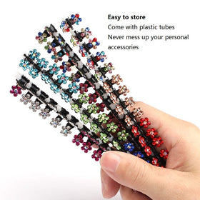 ANBALA clips organized in five plastic tubes for tidy storage and travel convenience