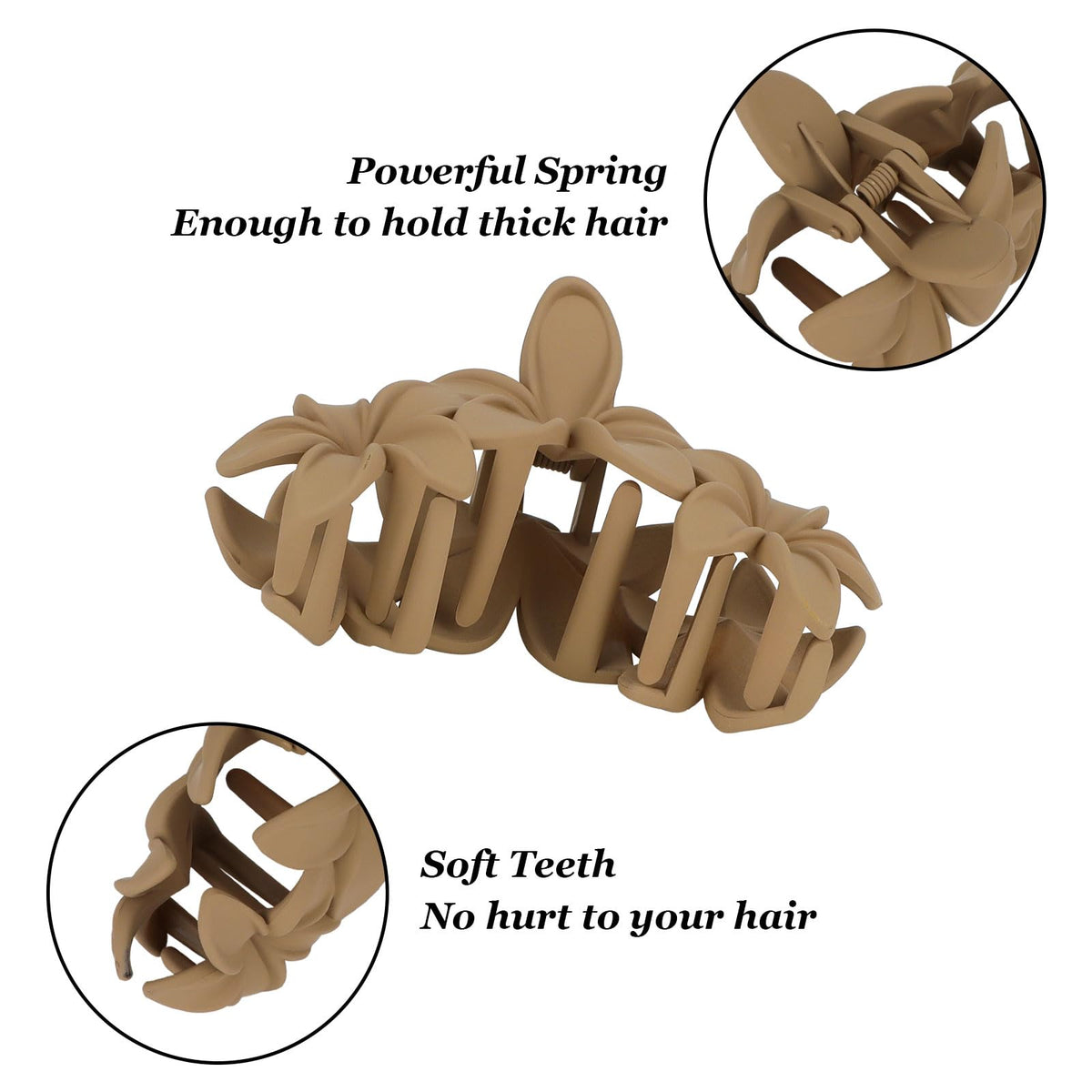 ANBALA close-up of matte texture that reduces hair snagging and friction