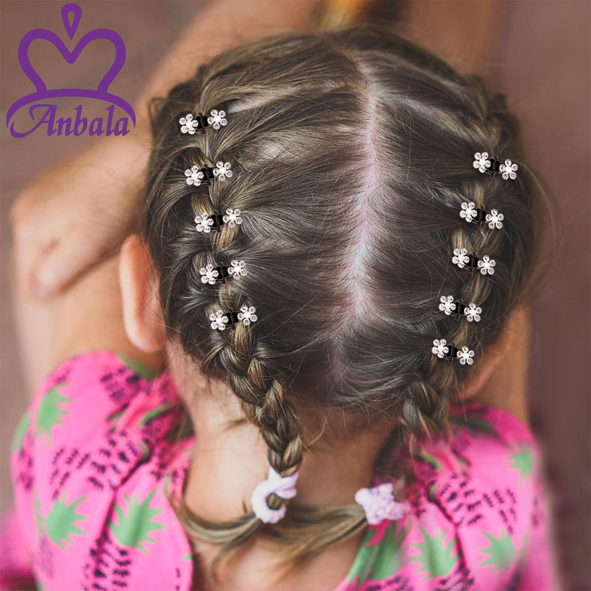 ANBALA close-up of rhinestone top sparkling for decorative shine and polished looks