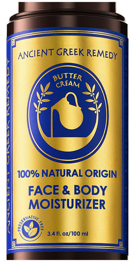 Ancient Greek Remedy front jar view showing packaging and organic claim
