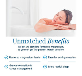 Ancient Minerals flakes dissolving in warm bathwater for easy mixing