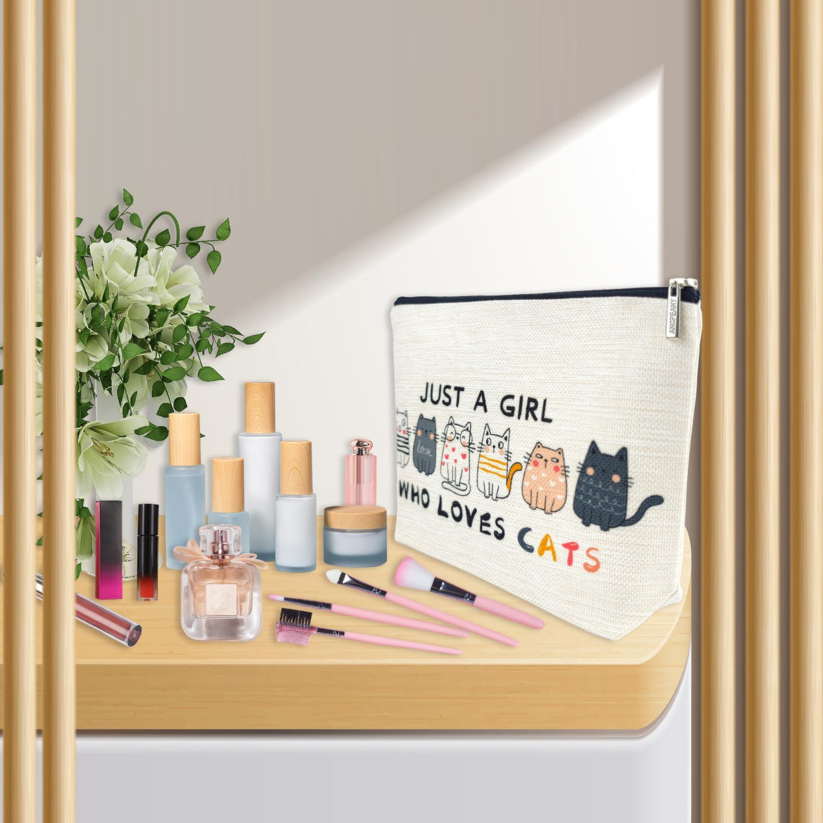 ancpeany close-up of 3D cat print highlighting vibrant pattern and charm