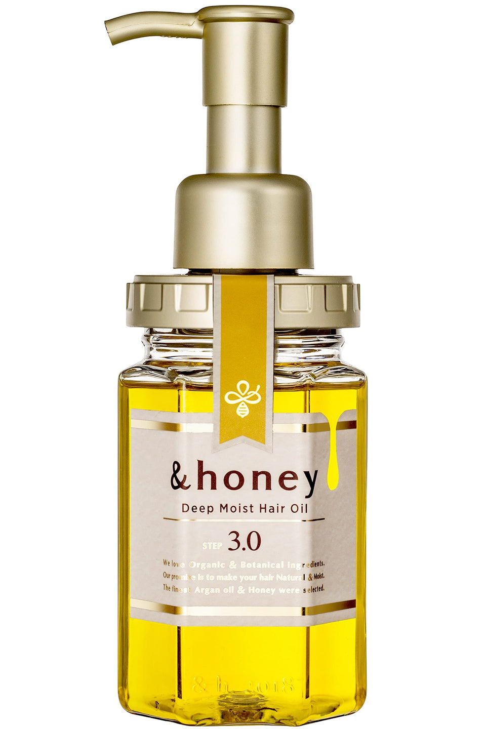 &honey front bottle showing label and size with hydration benefit
