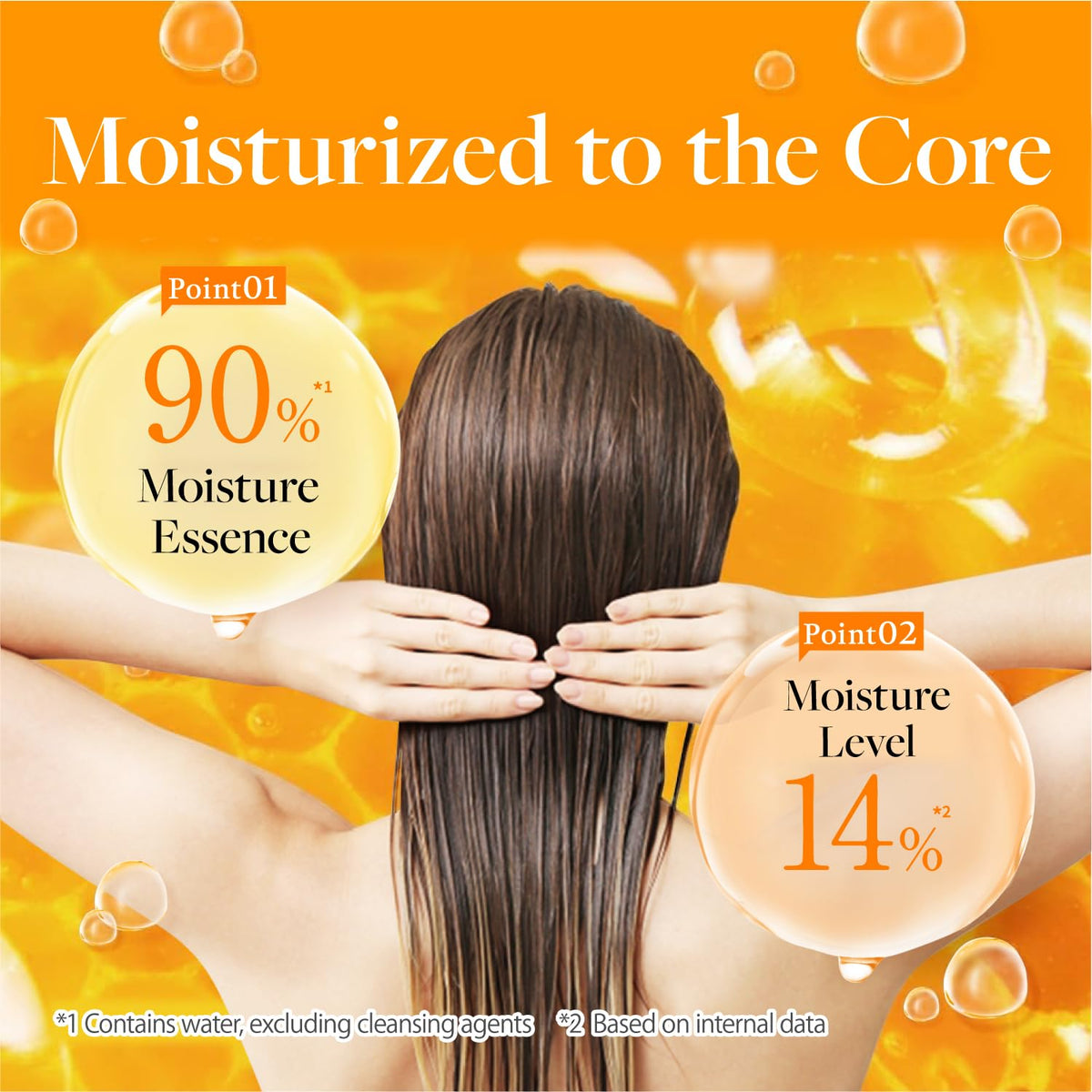 &Honey shampoo and conditioner in shower scene showing in-routine use benefit