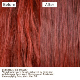 &honey shampoo texture on palm demonstrating lightweight lather and moisture retention