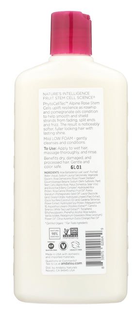 Andalou Naturals back label close-up listing ingredients and usage directions