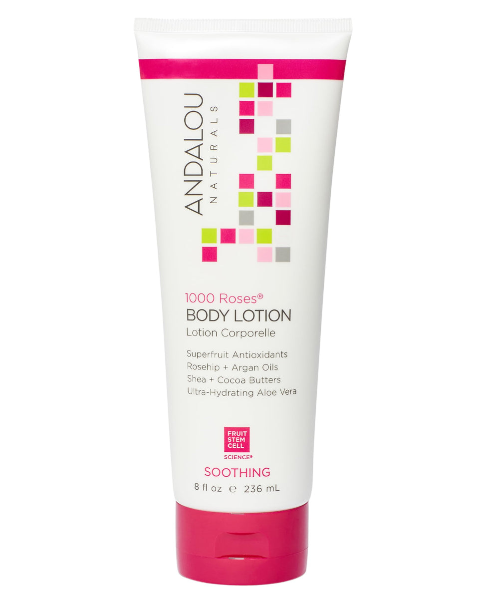Andalou Naturals front pump bottle showing clean packaging and easy dispensing