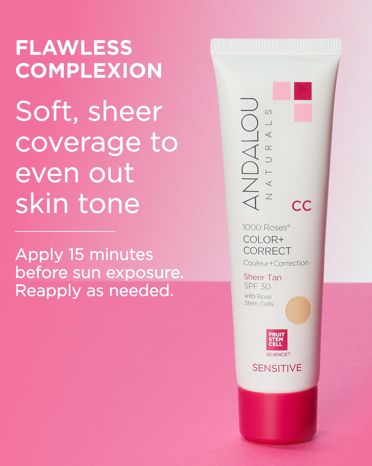 Andalou Naturals tube packed in a travel bag for on-the-go sun protection