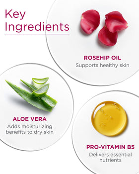 Andalou Naturals held in hand to show 8.5 fl oz size and travel-friendly convenience