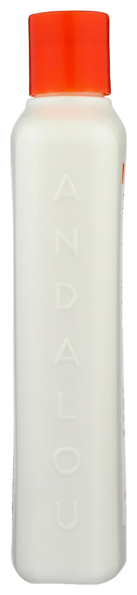 Andalou Naturals before and after hair comparison reducing frizz and improving shine