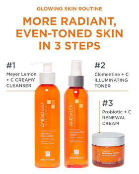 Andalou Naturals close-up label showing cleanser pairing and ingredient clarity