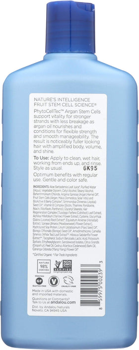 Andalou Naturals being applied to mid-lengths for detangling and improved manageability