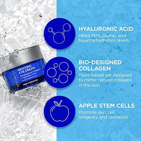 Andalou Naturals cream application under eye illustrating gentle tapping benefit