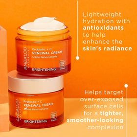 Andalou Naturals cream swatched on hand demonstrating quick hydration and non-greasy finish