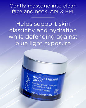 Andalou Naturals cream spread on hand showing non-greasy moisturizing benefit