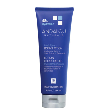 Andalou Naturals front packaging showing product and benefit of deep hydration