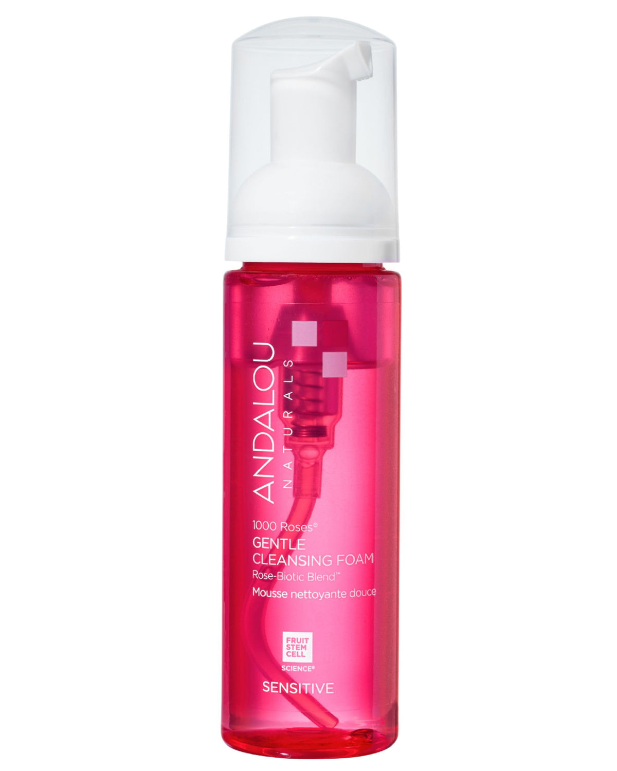 Andalou Naturals front packaging showing gentle foaming cleanser benefit