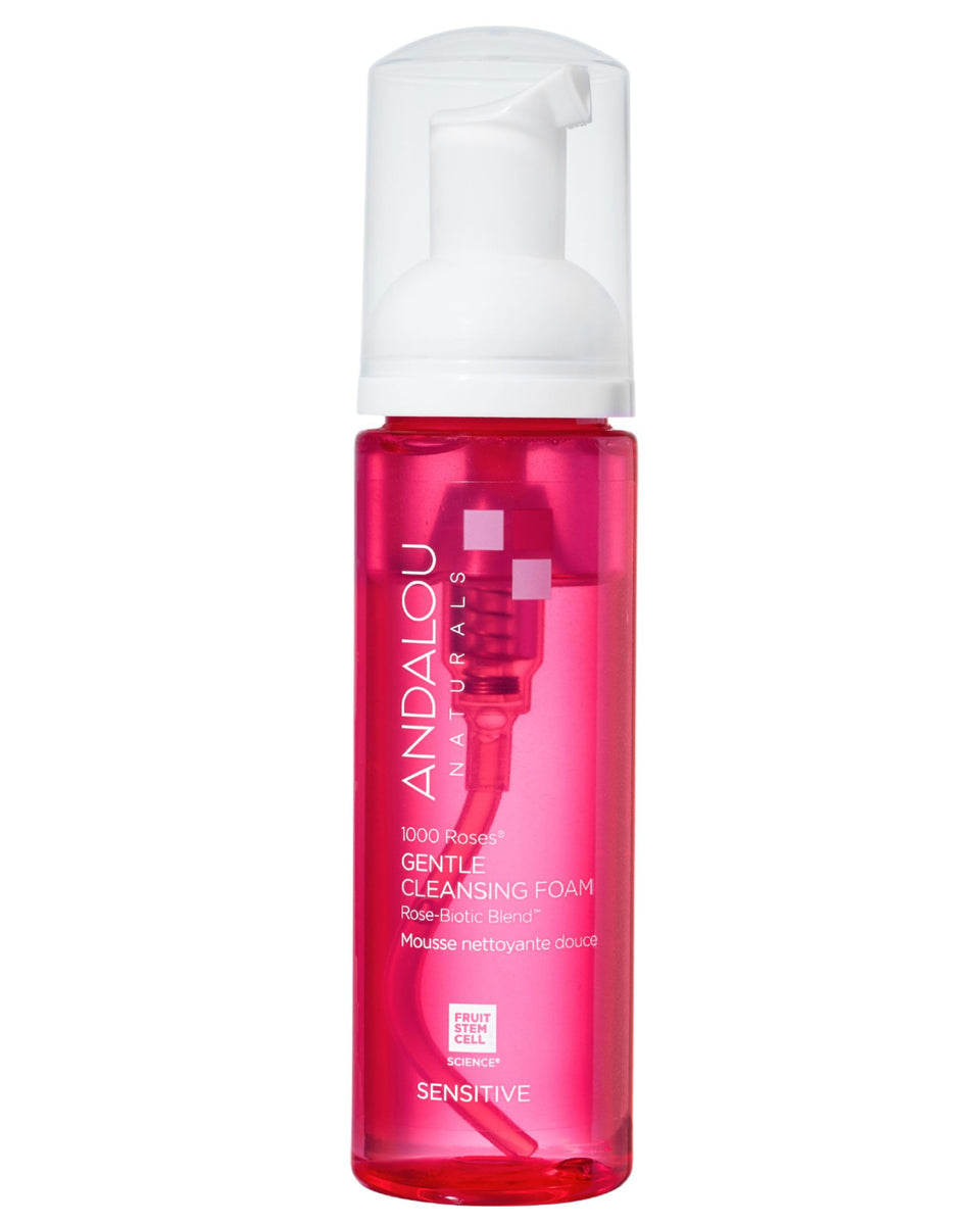 Andalou Naturals front packaging showing gentle foaming cleanser benefit