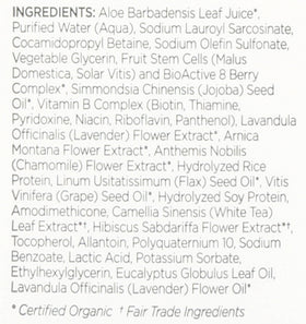 Andalou Naturals botanical ingredients flatlay highlighting natural actives