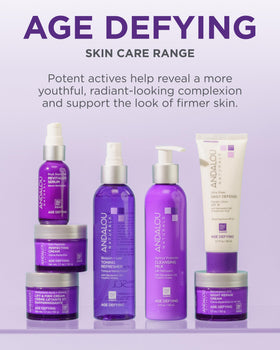 Andalou Naturals label close-up listing natural ingredients and claims