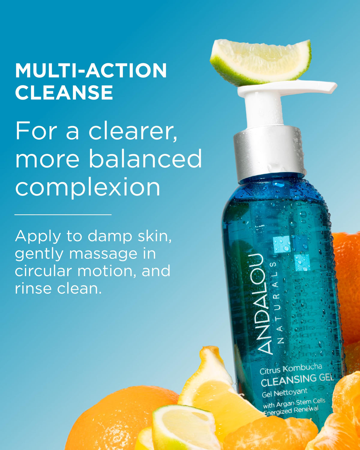 Andalou Naturals product label close-up highlighting plant-based ingredients