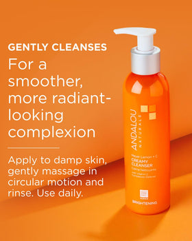 Andalou Naturals gentle foam on hand demonstrating mild cleansing