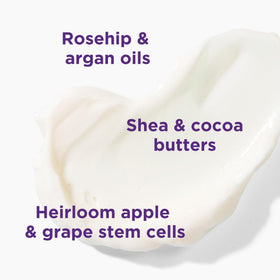 Andalou Naturals lotion texture close-up demonstrating smooth, fast-absorbing hydration
