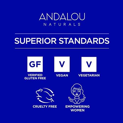 Andalou Naturals lifestyle on bathroom counter implying daily routine convenience