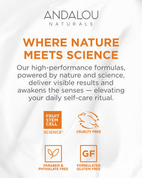 Andalou Naturals label and directions for simple, clear application steps